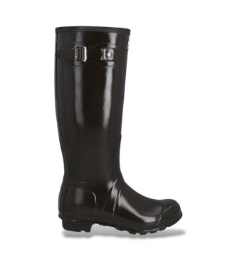 Hunter Botas de agua Original Tall Gloss Wellington marrón