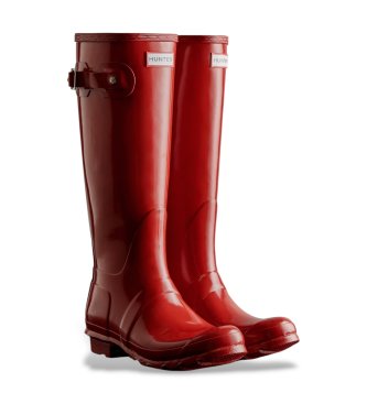 Hunter Botas de agua Original Tall Gloss Wellington rojo