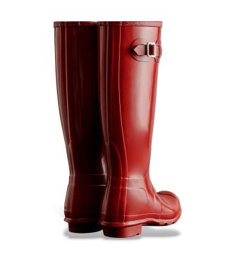 Hunter Botas de agua Original Tall Gloss Wellington rojo