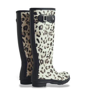 Hunter Bottes de pluie Original Tall Snow imprimé blanc