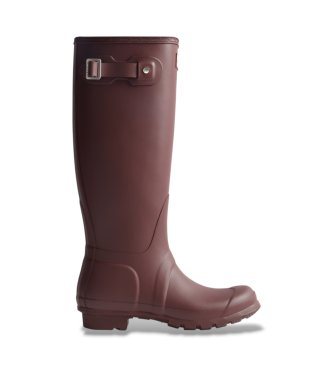 Hunter Burgundy Original Tall Wellington rain boots