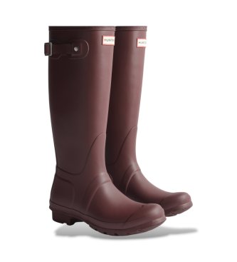 Hunter Burgundy Original Tall Wellington rain boots