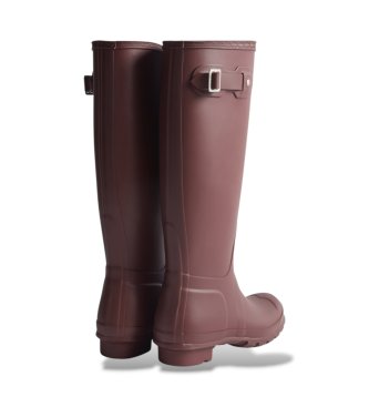 Hunter Burgundy Original Tall Wellington rain boots