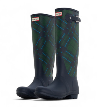 Hunter Laarzen Original Tall Tartan Bedrukt Groen