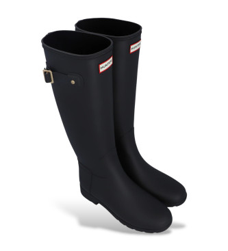 Hunter Refined Gold Trim Tall Boots black