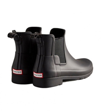 Hunter Botas de tornozelo Chelsea refinadas preto