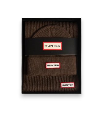Hunter Brown hat and scarf set