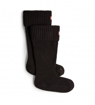 Hunter Half Cardigan Tall Boot Sock Black