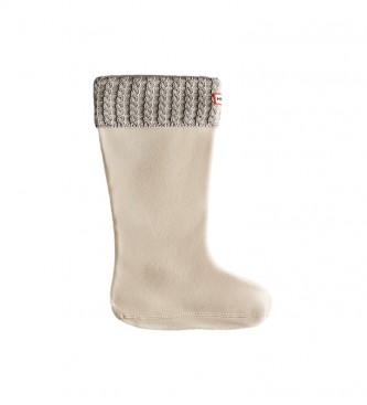 Hunter Socks Short Mini Cable beige, grey