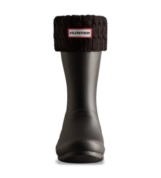 Hunter Calzini 6 Stitch Cable Short neri