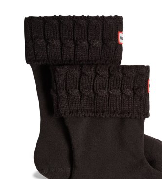 Hunter Calzini 6 Stitch Cable Short neri