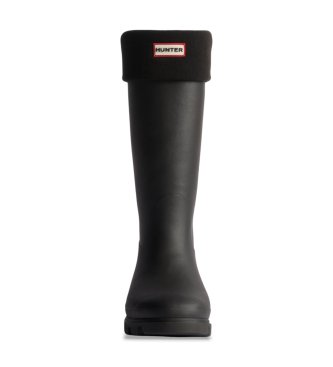 Hunter Downpour Fleece Tall Socken schwarz