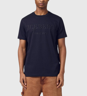 Iceberg Bl T-shirt med broderet logo