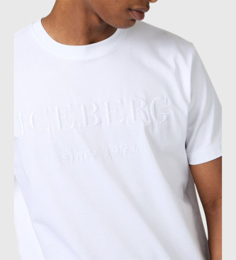 Iceberg Hvid T-shirt med broderet logo