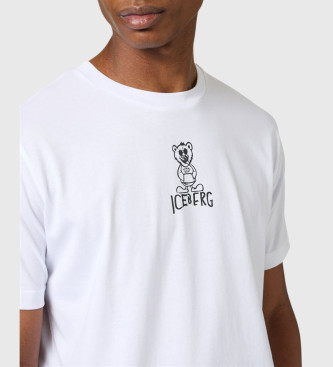 Iceberg T-shirt branca com logtipo