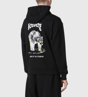 Iceberg Black hooded sweatshirt