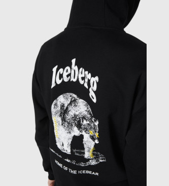 Iceberg Black hooded sweatshirt