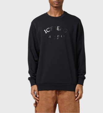 Iceberg Sweatshirt mit Rundhalsausschnitt schwarz