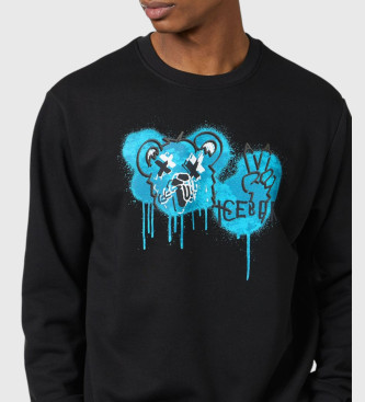 Iceberg Sweatshirt med logo, sort