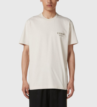 Iceberg Klassiek beige gebreid T-shirt met normale pasvorm