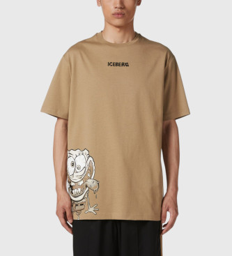 Iceberg T-shirt Regular fit lerfrgad brun