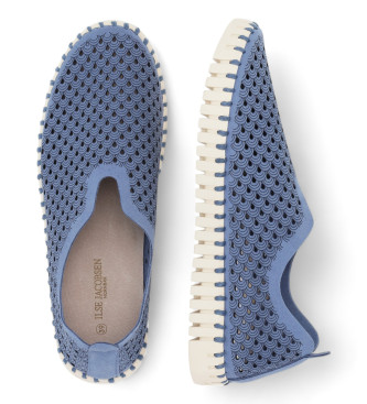 Ilse Jacobsen Blue Slip In Tulip Shoes