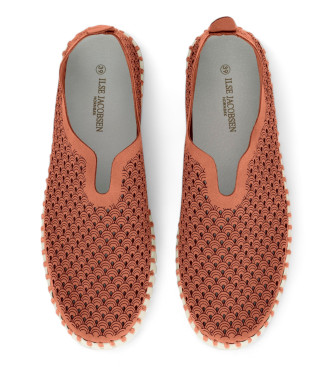 Ilse Jacobsen Slip In Tulip brune orange sko