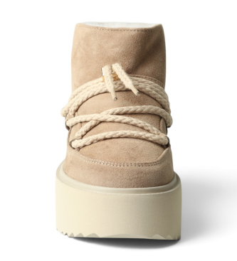 Inuikii Stivali in Pelle Classic Low Platform beige