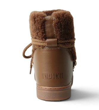 Inuikii Bottes en Cuir Curly marron