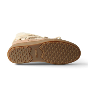 Inuikii Stivali di Pelle Curly Rock beige