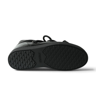 Inuikii Stivali in Pelle Gloss Wedge nero