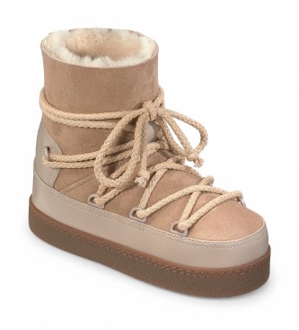 Inuikii Botas de Pele Classic bege