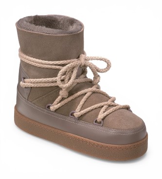Inuikii Botas de Pele Classic taupe