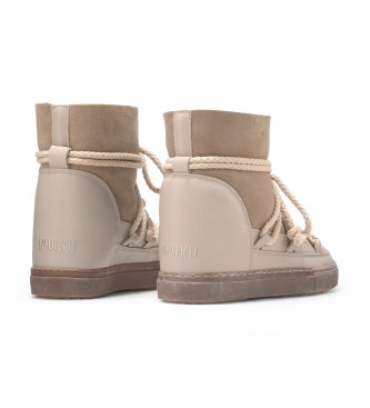 Inuikii Læderstøvler Classic Wedge beige