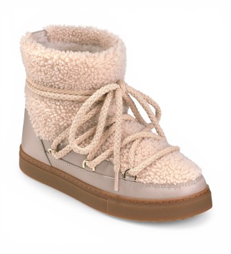 Inuikii Lederstiefel Curly beige
