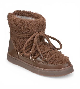 Inuikii Botas de Pele Curly marrom