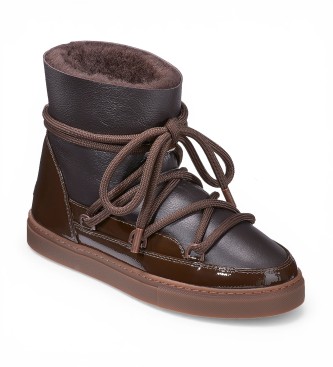 Inuikii Botas de Pele Gloss marrom