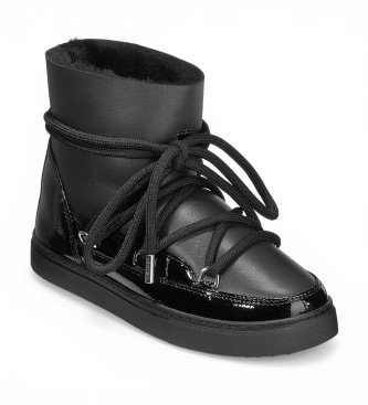 Inuikii Botas de Pele Gloss preto