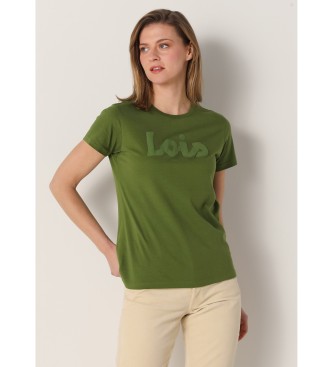 Lois Jeans Short sleeve puff print green t-shirt