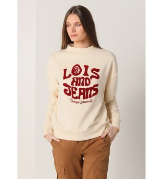 Lois Jeans Beigefarbenes Chenille-Sweatshirt