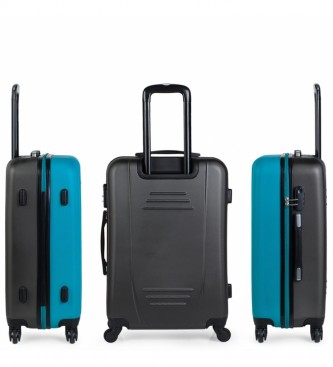 ITACA Conjunto de mala de viagem dura de 4 rodas 71100 Turquesa -55x65x75cm- -55x65x75cm-.  