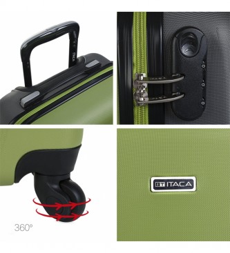 ITACA 4 Wheeled Trolley Case Set 71100 pistachio -55x65x75cm-