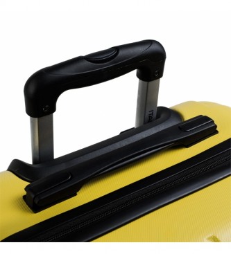 ITACA 4 Wheeled Rigid Luggage Set 771100 yellow -55x37x20cm