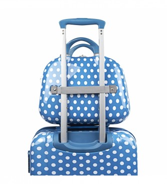 ITACA Set of suitcases 50/60 CMS and vanity case ITACA 702400B blue colour