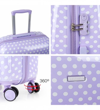 ITACA Set of 50/60 CMS suitcases and toilet bag ITACA 702400B mauve colour