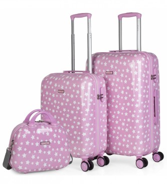 ITACA Conjunto de malas 50/60 CMS e saco de sanita ITACA 702400B cor-de-rosa