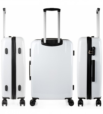 ITACA Jeu de valises et trousse de toilette 50/60 CMS ITACA 702600B couleur blanche