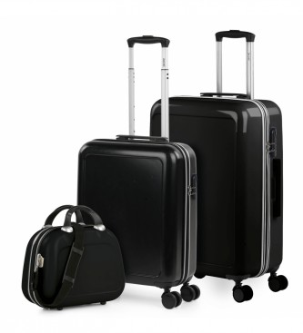 ITACA Set 50/60 CMS Suitcases and Toilet Bag ITACA 702600B colour black