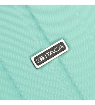 ITACA Conjunto de mala de viagem dura com 4 rodas 55/64/73 cm de menta