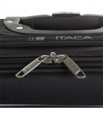 ITACA Mallette de voyage à 2 roues T71950 noir -55x39x18cm